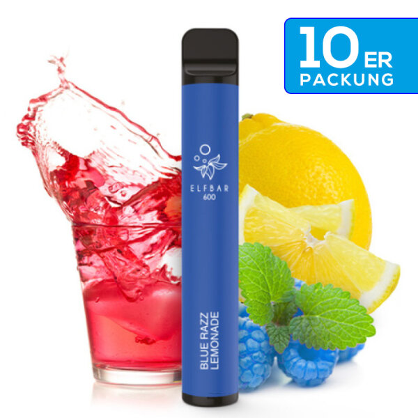 Elfbar - E-Zigarette 20mg Nik (600 Z&uuml;ge) - Blue Razz Lemonade (10Stk. = 1 VE)