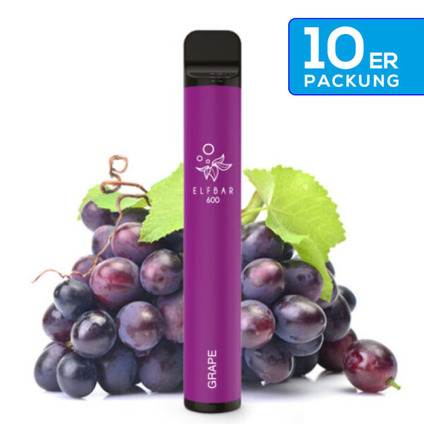 Elfbar 600 - Grape - 20mg Nikotin (10x)