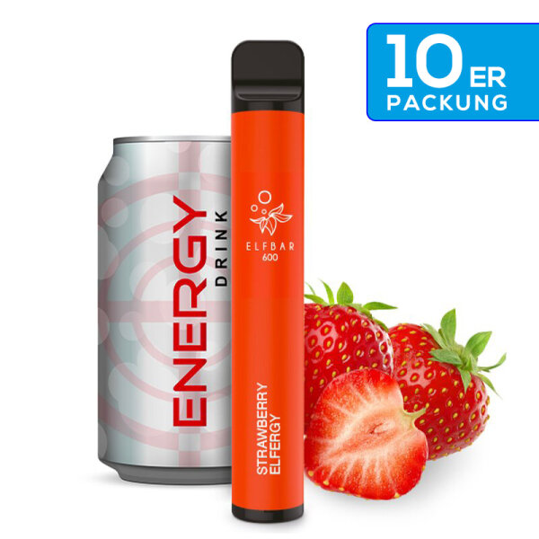 Elfbar 600 - Strawberry Elfergy - 20mg Nikotin (10x)