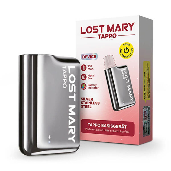 Lost Mary Tappo Basisgerät - Silver Stainless Steel