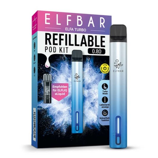 ELFA Turbo - Refill Pod Kit - Aurora Cyan (10x)