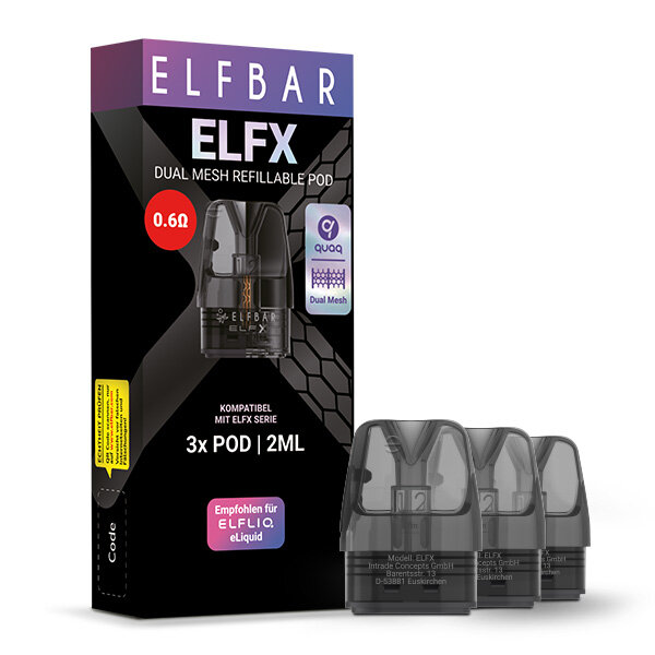 Elf Bar - ELFX 0.6O Refillable Pod (3 Stück)