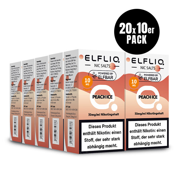 ELF BAR - Elfliq Peach Ice - 10ML - 10MG/ML - NIKOTINSALZ
