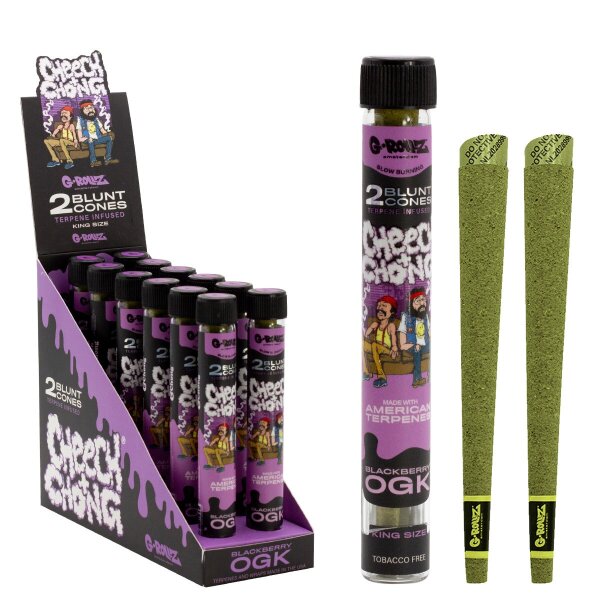 G-Rollz | Wraps & Blunts Cheech & Chong™ Terpen-Infundierte Blunt Cones  Blackberry OGK (12er Display, 24 Blunts)