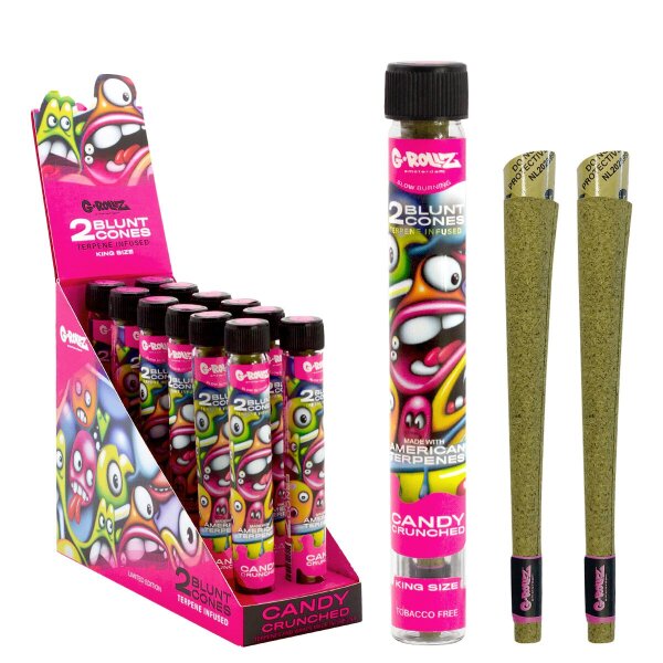 G-Rollz | Wraps & Blunts Terpen-Infundierte Cones Candy Crunched (12er Display, 24 Cones)